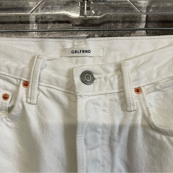 NWT GRLFRND THE KAROLINA WHITE DISTRESSED SKINNY LEG HIGH RISE JEANS - Picture 4 of 11